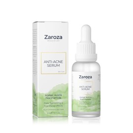 Zaroza Anti-Acne Serum – Salicylic Acid, Azelaic Acid & Niacinamide Formula – Clears Acne, Fights Breakouts, Balances Oily Skin & Fades Dark Spots – Vegan Face & Body Serum – 1 fl oz