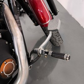 HCmotorku Motorcycle Foot Pegs for Harley Sportster XL883 XL1200 Touring Road King Softail Dyna Black