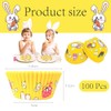 Pack of 100 Mini Muffins Paper Cases Yellow Easter Muffin