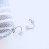 IRCOMULTI Silver Paved Crystal Ball Earrings Sparkling Rhinestone Double Ball