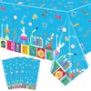 Inspireyee 4 Pieces Science Party Tablecloth Decorations Crazy Scientist Theme
