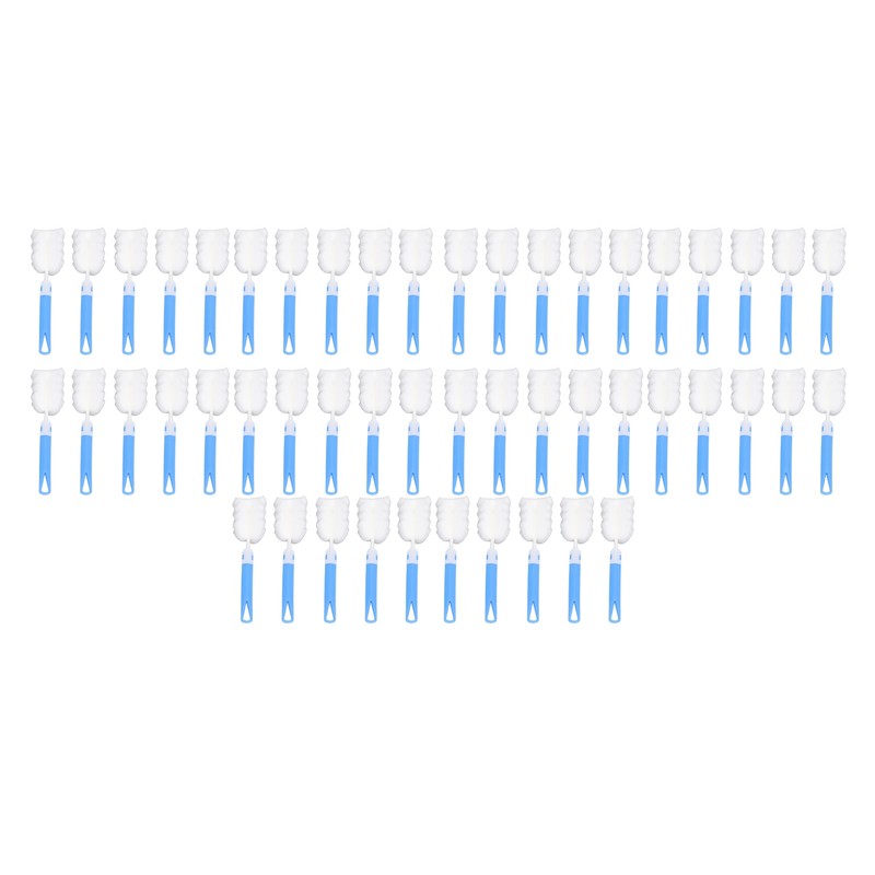 50pcs Bottle Sponge Brush Long Handle Cup Cleaning Sponge Brush