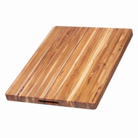 Teakhaus Cutting Board - Extra Large (XL) Wood Cutting Board with Grip Handles - Reversible Teak Edge Grain Wood - Knife Friendly - FSC Certified