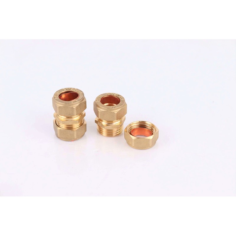 Straight Coupling Brass Compression Fittings 15mm Multi Packs 1, 2,