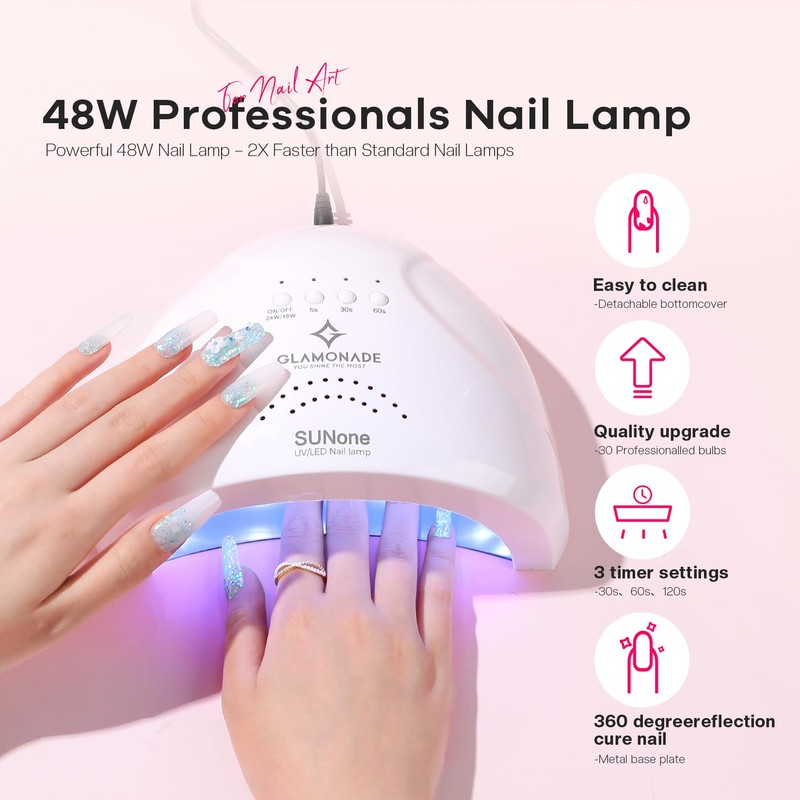 Glamonade Acrylic Nail Kit with Everything: Professional Nail Kit Set
