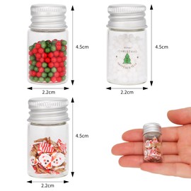 Pack of 3 Miniature Gnome Accessories Christmas, Miniature Candy Jar, Candy Jar with Lid, Miniature Vintage Candy Glass, Miniature Dollhouse Accessories, Gnome for 1:12 Dollhouse