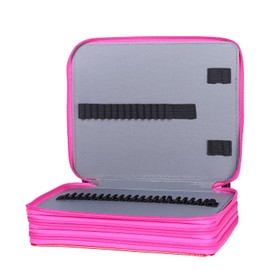 Shulaner 120 Slots Colored Pencil Case with Zipper Closure Pencils Bag Waterproof PU Leather Pen Organizer Storage Holder for Artist (Rainbow)