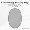American Atelier Serving Tray with Gold Trimming | Oval Serving