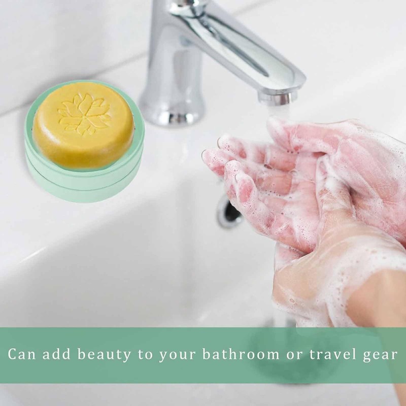 Round Soap Box, Small Soap Box with Lid, Leak-proof Soap