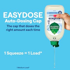 Seventh Generation EasyDose Laundry Detergent, Ultra Concentrated: 66 Loads, Free & Clear Designed for Sensitive Skin, 23.1 Fl Oz