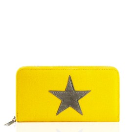 Gloop Wallet Purse with Star Pattern, yellow, Standard size, Classic