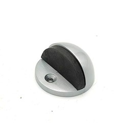 Infinity Decor® 49mmx25mm Oval Half Moon Floor Mounted Wall/Furniture Doorstopper with Rubber Bumper Protector Stopper in Satin Chrome