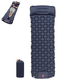 Camping Mattress Sleeping Pad, Portable Lightweight Inflatable Sleeping Mat, Built-in Foot Sleeping Mat for Pump Backpacking Tent Hiking Traveling 192 x 58 x 5CM
