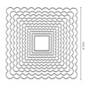 Metal Nested Square Frame Cutting Dies, Bow Wavy Layering Background