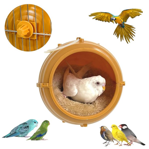 1pcs Chewproof Small Bird Bed Hanging House Hut,Bird Nest for