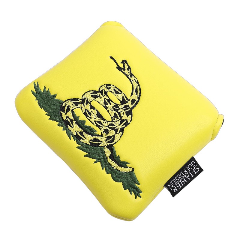 SHABIER Yellow Golf Large Mallet Headcover with Snake Design for
