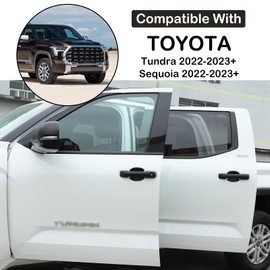 Aunginsy Car Exterior Door Handle Bowl Sticker Covers Fit Toyot@ Tundra 2022-2023 Car Exterior Door Bowl Protector Cover Door Bowl Handle Cup Trim Cover Sticker Scratches Protective Films Accessories