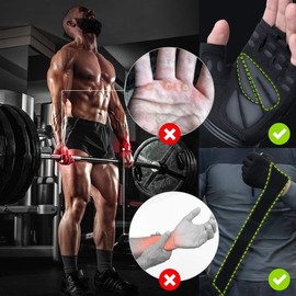 Enyee Workout Gloves Mens and Women Weight Lifting Gloves with Wrist Support for Gym Training, Full Palm Protection for Fitness, Weightlifting, Exercise, Hanging, Pull ups (M)
