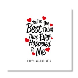 Punkcards - Valentines Card for Him - Valentine Card for Her - ‘You're The Best Thing’ - Romantic Card for Valentines Day - Valentine’s Card for Husband or Wife