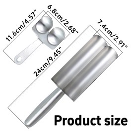 LVYKING Meatball Maker Tool, Stainless Steel Fish Ball Shrimp Slippery Mold, Creative Kitchen Accessories Meatball Scoop, 2 tube