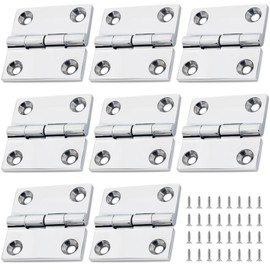 ORLANG 316 Stainless Steel Boat Hatch Hinges,2inchx 2inch (50 X 50 mm) Polished Marine Hinge,Marine Boat Hatch Heavy Duty Hinges with Screws,for Boats, Yachts, Doors, Deck,Windows, Cabinets (8 Pack)