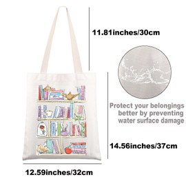 MYSOMY Princess Book Tote Bag Princess Library Gifts Princess Lover Gifts Princess Bookshelf Shoulder Bag (BookTG UK)