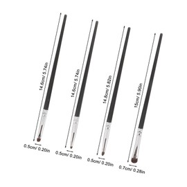 FOMIYES 4pcs Professional Eye Makeup Brushes Set Soft Horsehair Eyeshadow Tools for Precise Application for Makeup Artists and Everyday Use Effortlessly