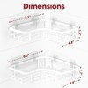 Sakugi Corner Shower Caddy - 2 Pack, Adhesive Shower Organizers,