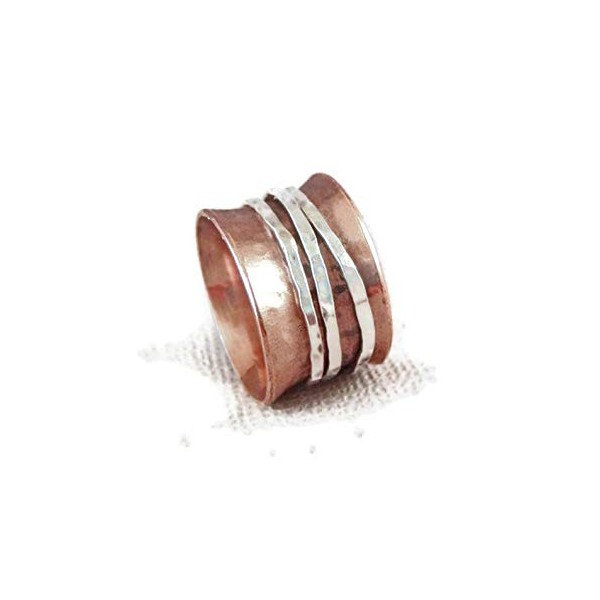 Glitter Box Exports 925 Sterling Copper & Silver Spinner Fidget