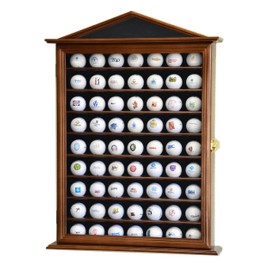 63 Golf Ball Designer Display Case Cabinet (Walnut)