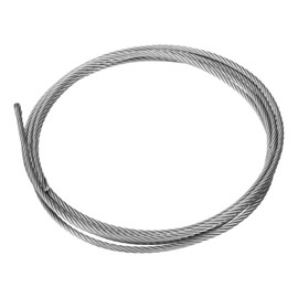 uxcell 3/16" (5mm) 10ft (3 M) 304 Stainless Steel Cable Wire Rope 7 x 19 Strands Core Aircraft Wire for Construction Outdoors Marine Rigging Decking Railings
