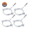 Pack of 4 Metal Pipe Brackets Clips Clamps for Pipes