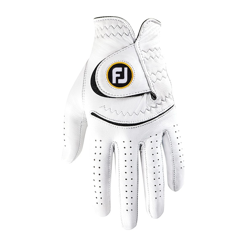 FootJoy Women's StaSof Golf Glove, White, Large, Worn on Right