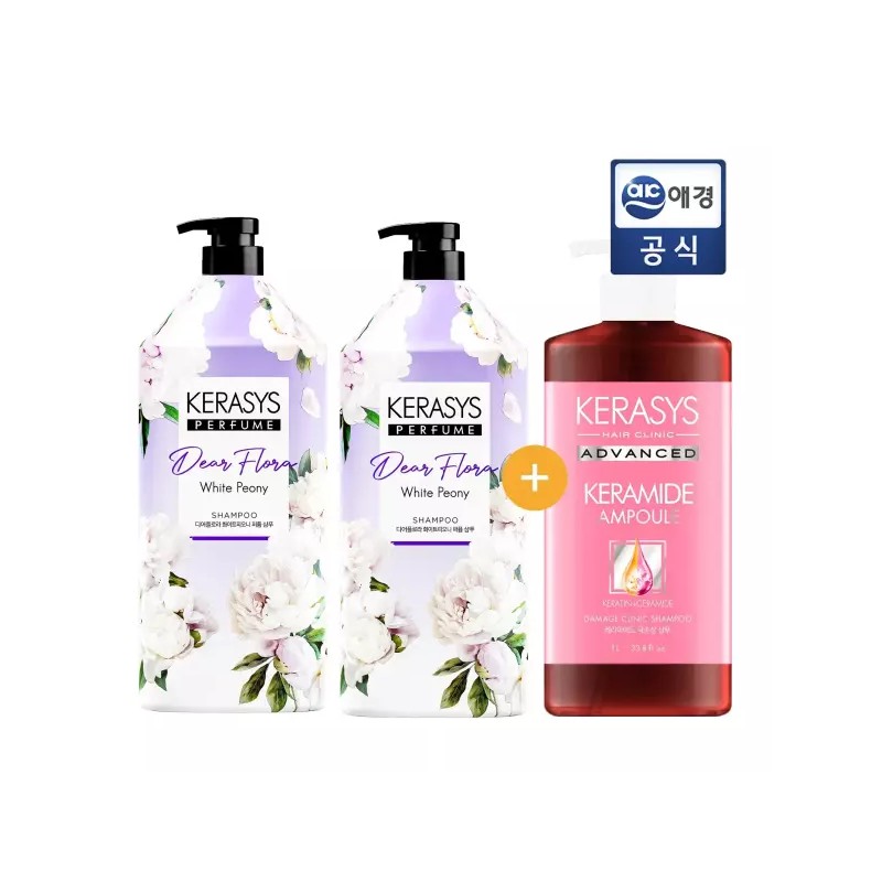 Kerasis [총 4L구성] 케라시스 디어플로라 샴푸1.5L 택 2입 + 트리트먼트