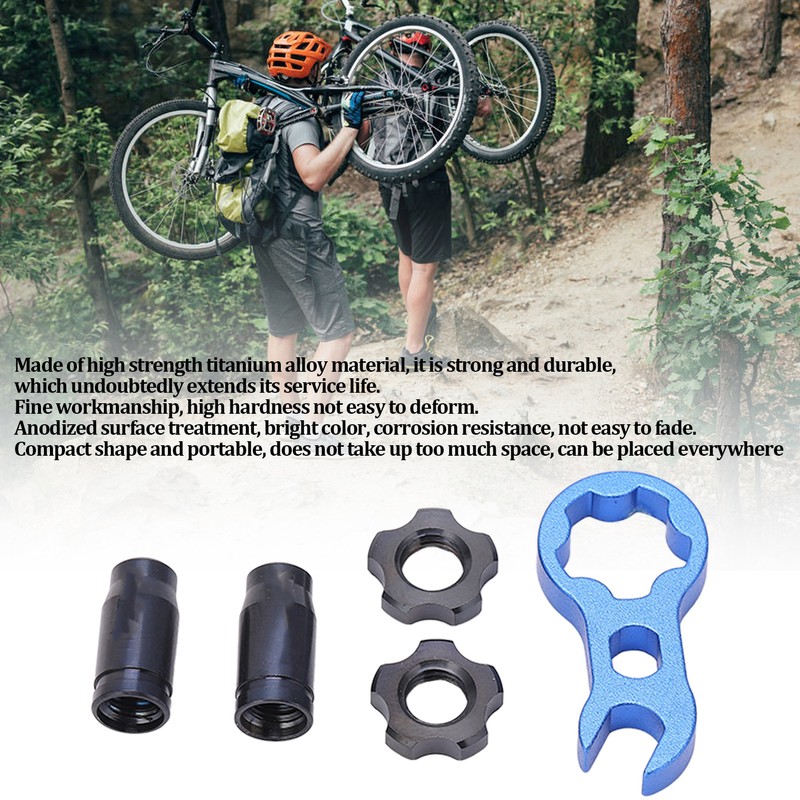 RISK 7pcs Titanium Alloy Bicycle Presta Valve Cap Strong Hardness