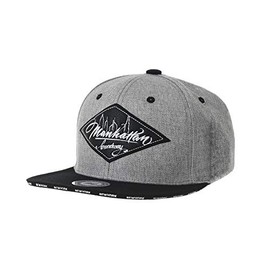 Whimoons TR2934 Hat, 100% Cotton, Straight Cap with Manhattan Logo, Adjustable Size, gray