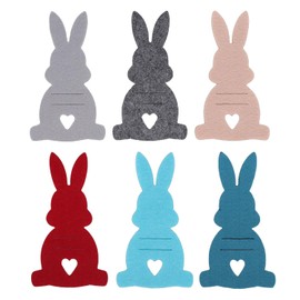 Fockety - Juego de 6 soportes para dinero de conejito de Pascua, diseño a granel, para decoración de etiquetas, colores mixtos, para dinero en efectivo, divertido para Pascua, bonitos rellenos de