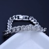 ZARD Curb Chain Cuff Bracelet with Cubic Zirconia Accent and