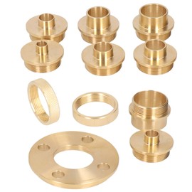 11PCS/Set Router Guides Kit, Brass Router Template, Router Bushing Guide Set with Lock Nut Adapter Router Accessory