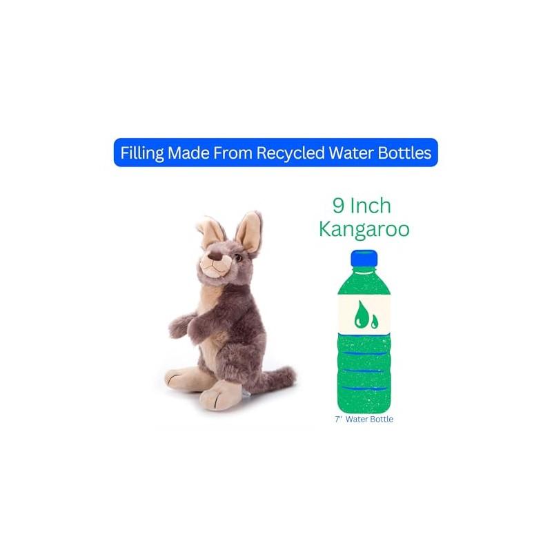 The Petting Zoo Kangaroo Stuffed Animal Plushie, Gifts for Kids,
