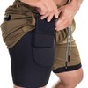 EVERWORTH Pantalones cortos de entrenamiento 2 en 1 para hombre