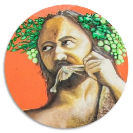 Kiwi Gifts Dionysus - Circle Sticker Decal 3 Inch - Mythology Greek God Wine Fertility