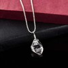 Natural Raw Herkimer Diamond Quartz Gemstone Dainty Pendant Necklace, Rough