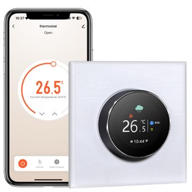 MVAVA Thermostat for Water Underfloor Heating, Smart WiFi Thermostat Compatible with Alexa and Google Assistant, Room Thermostat Compatible with Tuya Smart Life App Remote Control, White