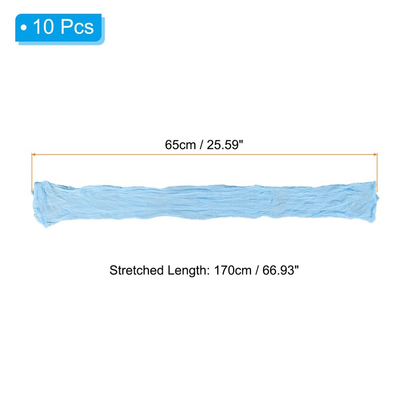 PATIKIL Nylon Stocking Flower Fabric, 10pcs, Light Blue, DIY Flower