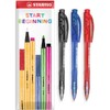 STABILO liner Retractable Ballpoint Pen Fine 0.7 mm Pens Pack