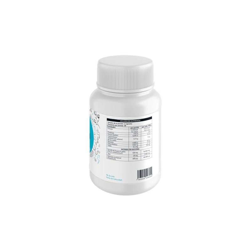 Zinc, Vitamina A y Linaza, Cápsulas 500 mg, 60 Cápsulas