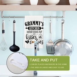 Grammy's Kitchen Towels for Cooking Grandma Nana Funny Grammy Gifts from Grandkids Grammy Dish Drying Towels for Kitchen Dishcloths