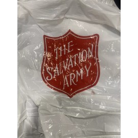 MAD DASHER 2 PACKS OF MAD DASHER ADULT HOODED PLASTIC RAIN PONCHO SALVATION ARMY LOGO