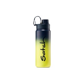 satch Drinking Bottle Made of Stainless Steel, BPA-Free, 0.5 L, Leak-Proof and Carbonated Drinks, for Hot and Cold Drinks, Blue Graffiti, Yellow